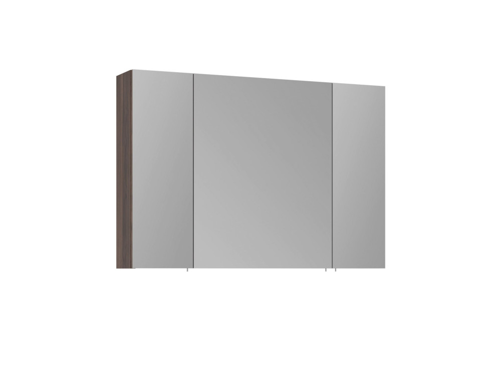 Badezimmerschrank mit Spiegel „Side 100“ – 100 x 16 x 66 cm – Dark Walnut