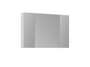 Badezimmerschrank mit Spiegel „Side 100“ – 100 x 16 x 66 cm – Mattweiß