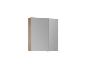 Badezimmerschrank mit Spiegel „Side 60“ – 60 x 16 x 66 cm – Eiche