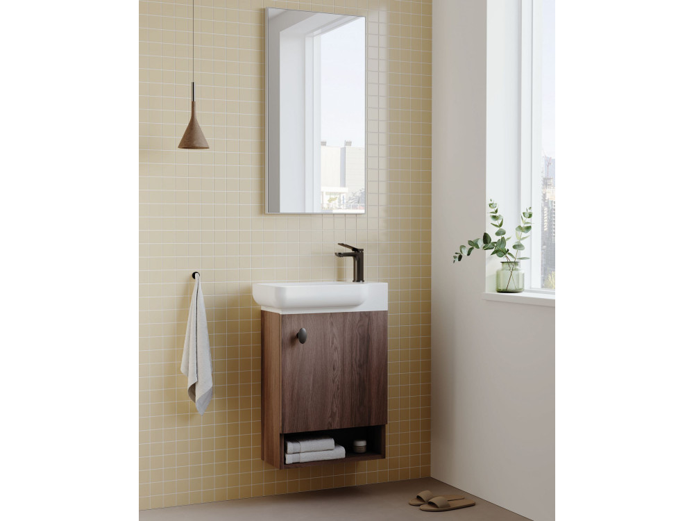 Dekorativer Holzspiegel „Begonya 45“ – cm – Chrom