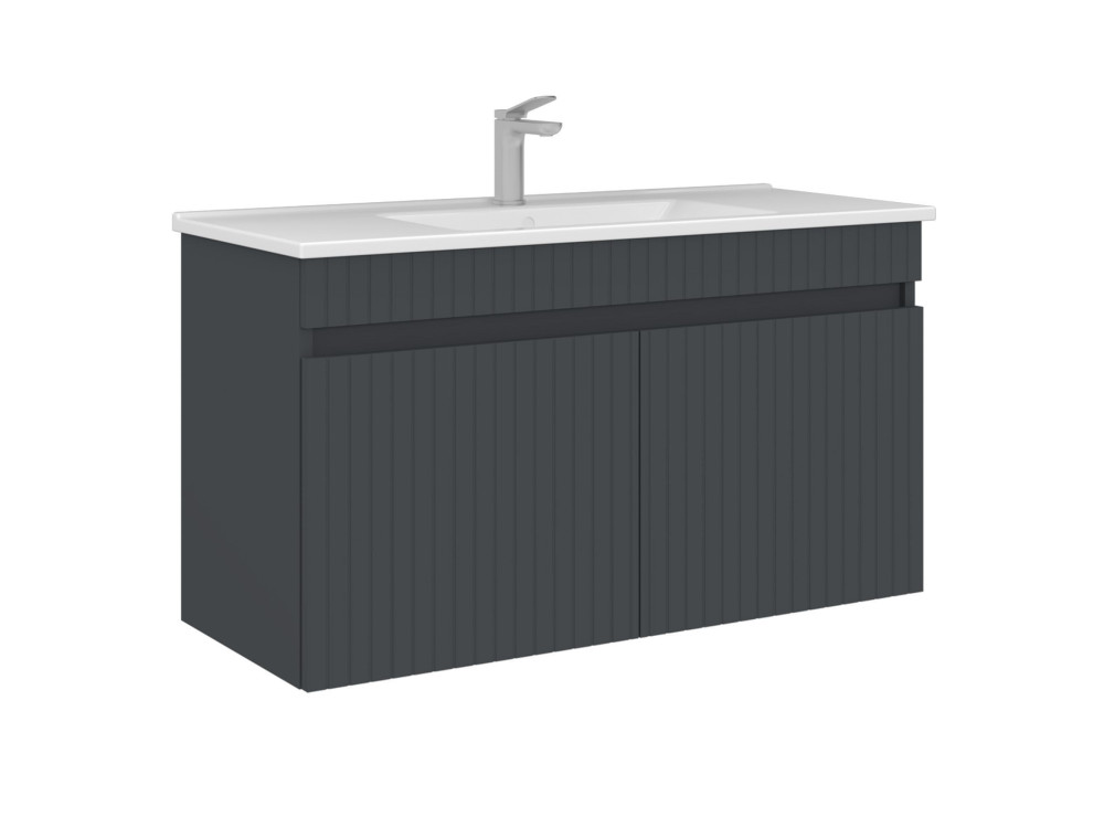 Waschtischunterschrank „Tivoli 100“ – 100 x 45 x 57 cm – Anthrazit matt