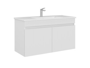 Waschtischunterschrank „Tivoli 100“ – 100 x 45 x 57 cm – Mattweiß
