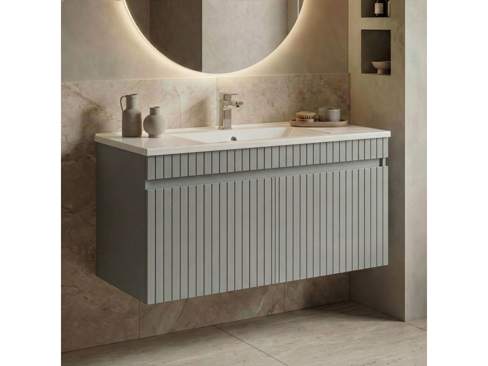 Waschtischunterschrank „Tivoli 100“ – 100 x 45 x 57 cm – Matt-Cashmere