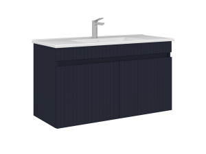 Waschtischunterschrank „Tivoli 100“ – 100 x 45 x 57 cm – Mattes Marineblau