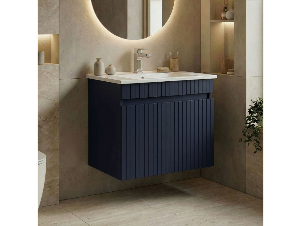 Waschtischunterschrank „Tivoli 65“ – 65 x 45 x 57 cm – Mattes Marineblau