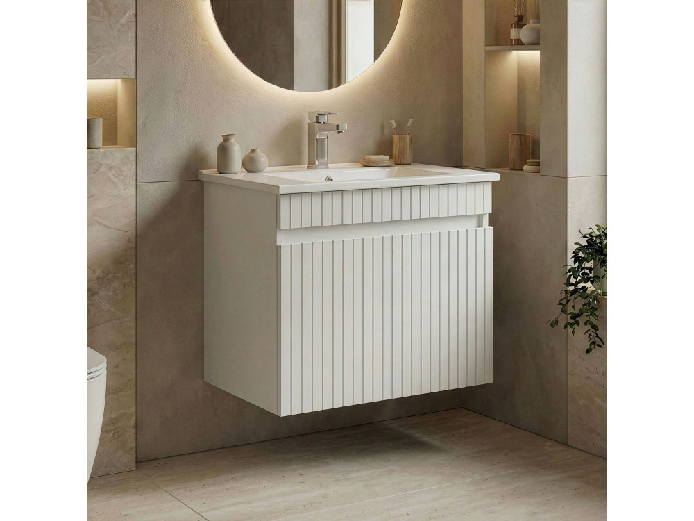 Waschtischunterschrank „Tivoli 65“ – 65 x 45 x 57 cm – Mattweiß