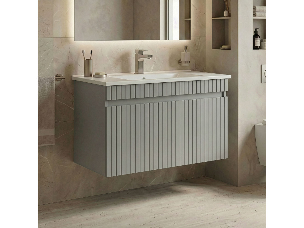 Waschtischunterschrank „Tivoli 85“ – 85 x 45 x 57 cm – Matt-Kaschmir