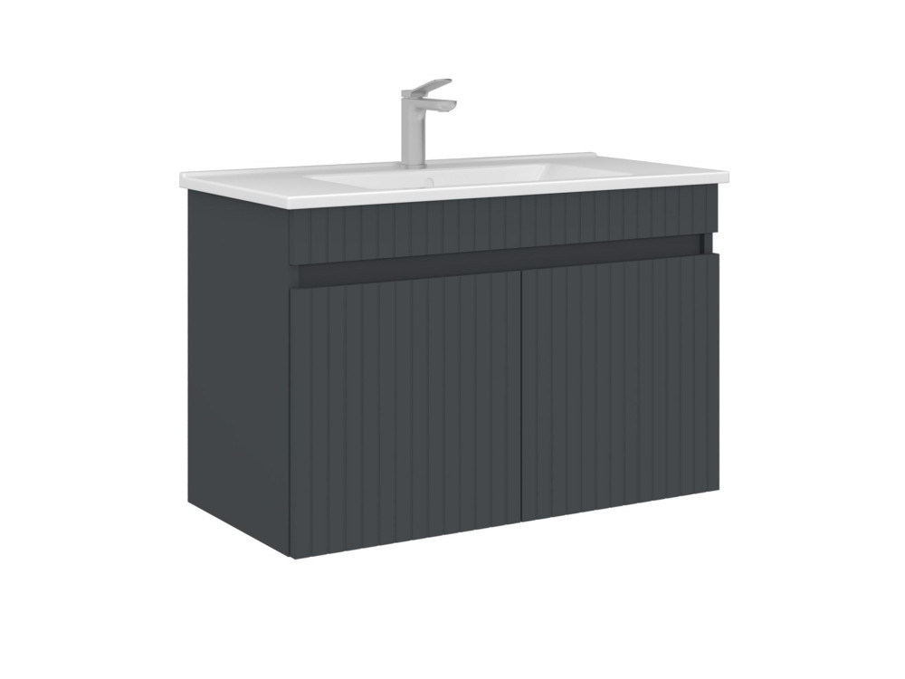 Waschtischunterschrank „Tivoli 85“ – 85 x 45 x 57 cm – Anthrazit matt