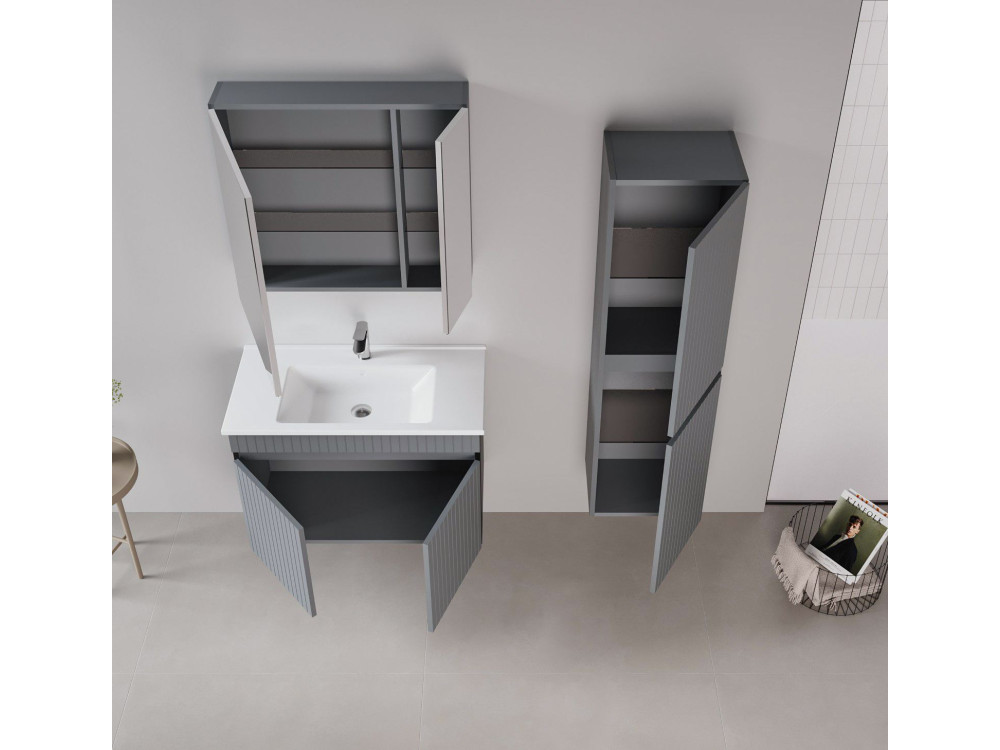 Waschtischunterschrank „Tivoli 85“ – 85 x 45 x 57 cm – Anthrazit matt