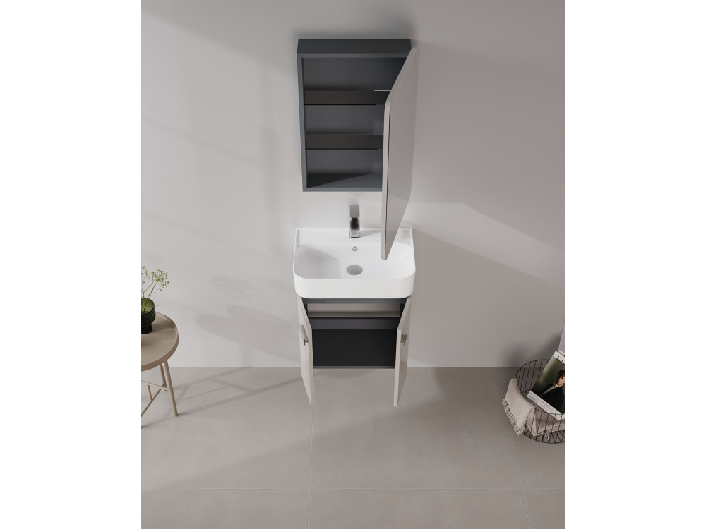 Waschtischunterschrank „Orbit 55“ – 55 x 38 x 62 cm – Mink