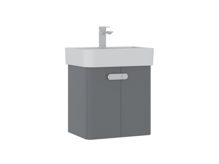 Waschtischunterschrank „Orbit 55“ – 55 x 38 x 62 cm – Grau
