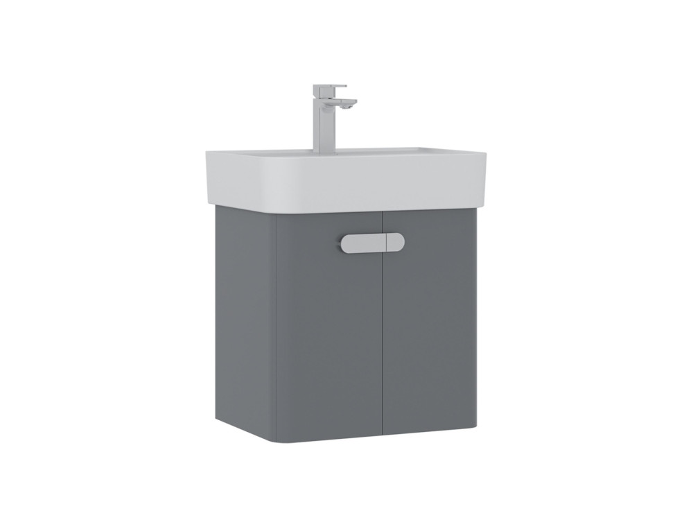 Waschtischunterschrank „Orbit 55“ – 55 x 38 x 62 cm – Grau