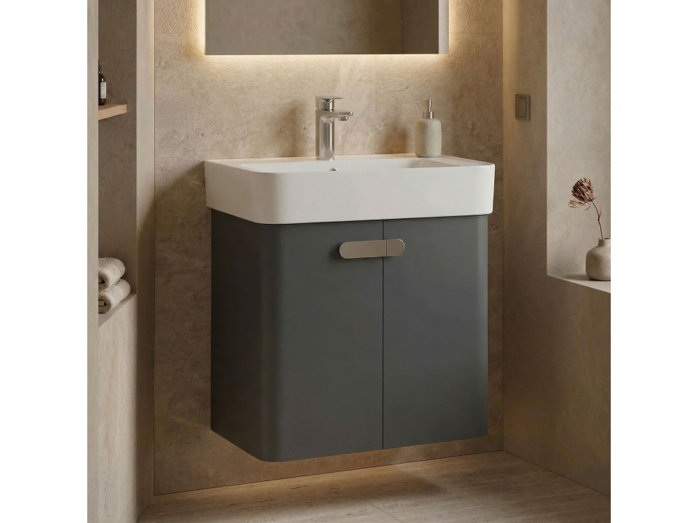 Waschtischunterschrank „Orbit 55“ – 55 x 38 x 62 cm – Anthrazit