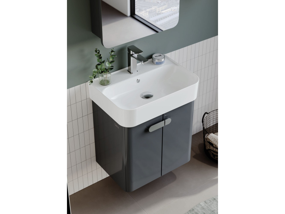 Waschtischunterschrank „Orbit 55“ – 55 x 38 x 62 cm – Anthrazit