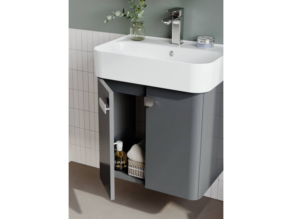Waschtischunterschrank „Orbit 55“ – 55 x 38 x 62 cm – Anthrazit