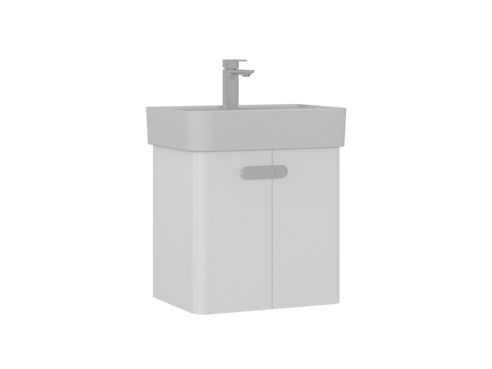 Waschtischunterschrank „Orbit 55“ – 55 x 38 x 62 cm – Weiß