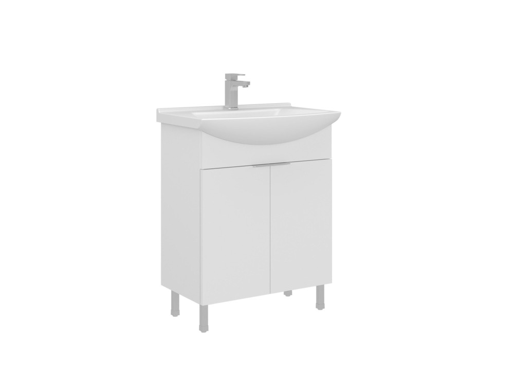 Waschtischunterschrank „Purus 65“ – 65 x 50 x 83 cm – Weiß