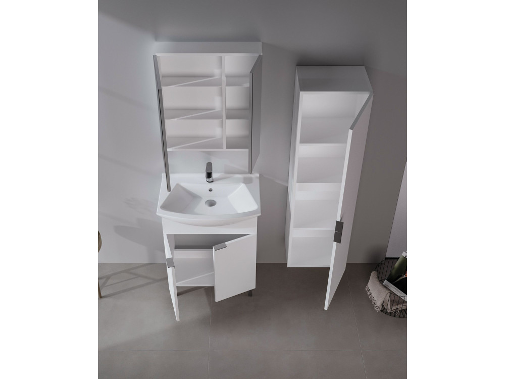 Waschtischunterschrank „Purus 65“ – 65 x 50 x 83 cm – Weiß