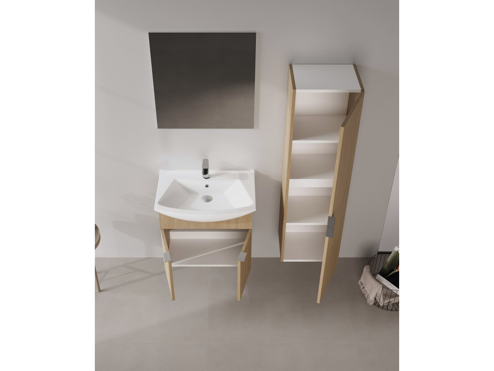 Waschtischunterschrank „Purus 65“ – 65 x 50 x 58 cm – Sonomo Oak