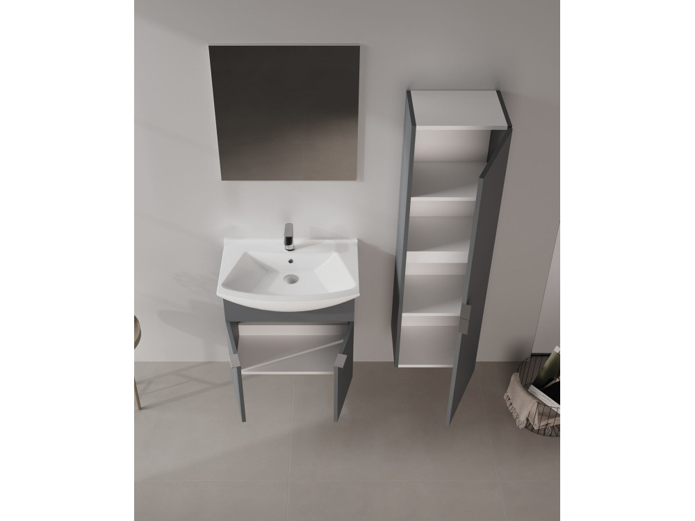 Waschtischunterschrank „Purus 65“ – 65 x 50 x 58 cm – Anthrazit matt
