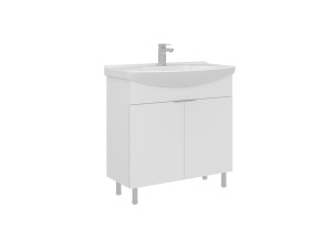 Waschtischunterschrank „Purus 80“ – 80 x 50 x 83 cm – Weiß