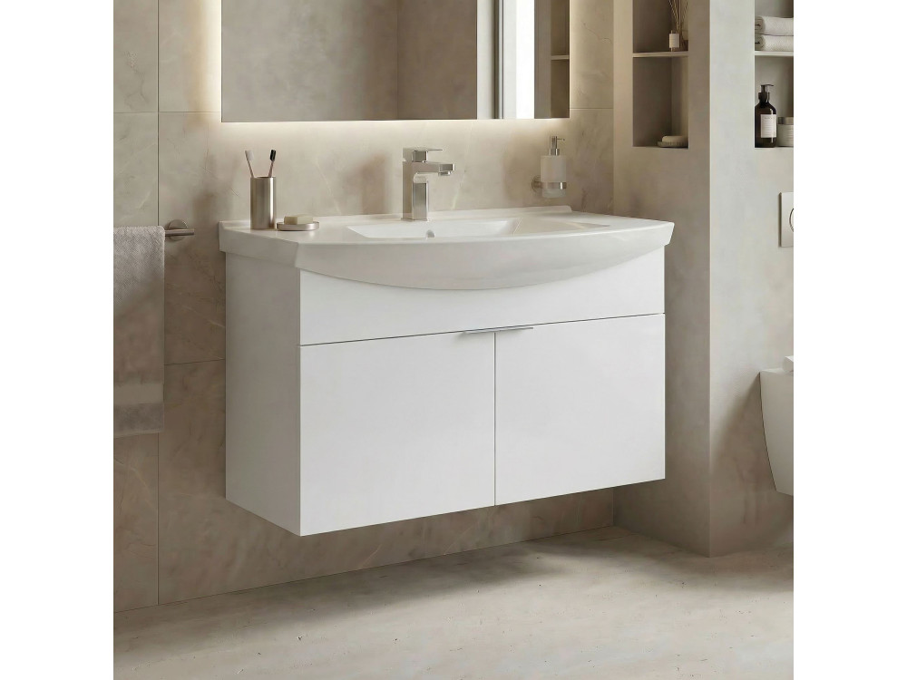 Waschtischunterschrank „Purus 80“ – 80 x 50 x 58 cm – Weiß