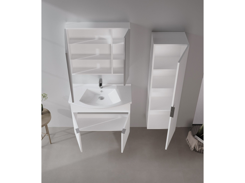 Waschtischunterschrank „Purus 80“ – 80 x 50 x 58 cm – Weiß