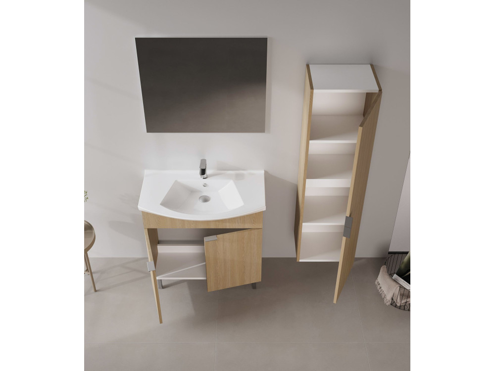 Waschtischunterschrank „Purus 80“ – 80 x 50 x 83 cm – Sonomo Oak