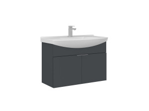 Waschtischunterschrank „Purus 80“ – 80 x 50 x 58 cm – Anthrazit matt