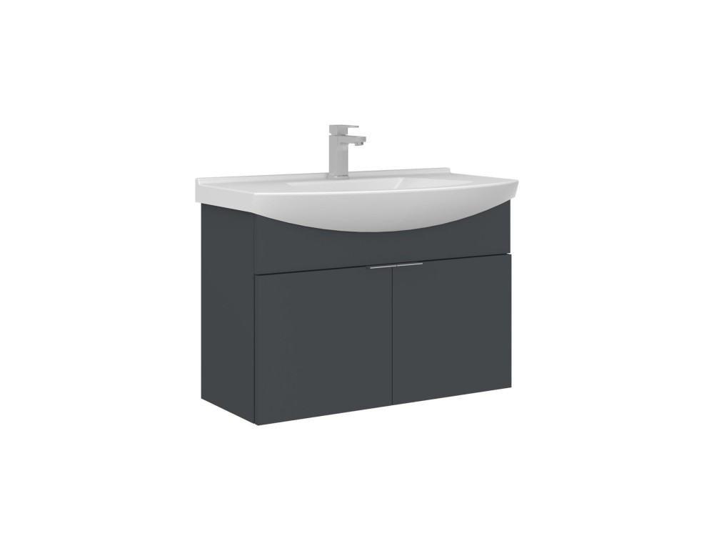 Waschtischunterschrank „Purus 80“ – 80 x 50 x 58 cm – Anthrazit matt