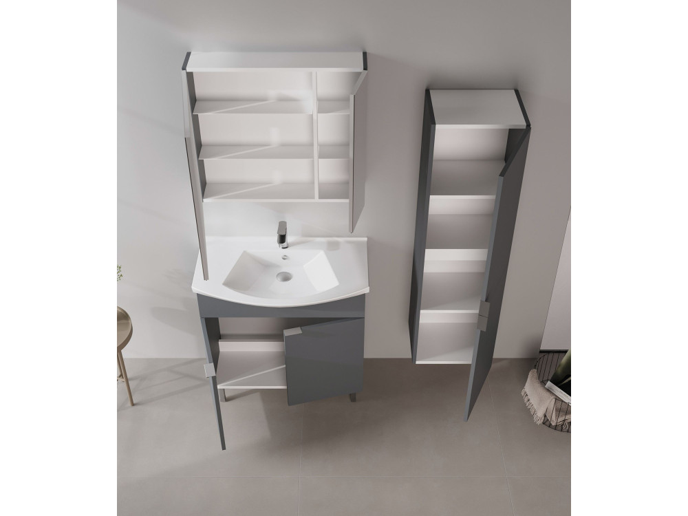 Waschtischunterschrank „Purus 80“ – 80 x 50 x 83 cm – Anthrazit matt