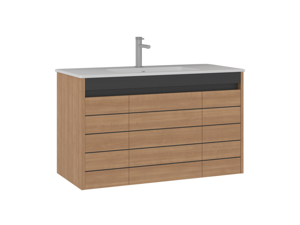 Waschtischunterschrank „Ricato 100“ – 101 x 47 x 62 cm – Walnuss