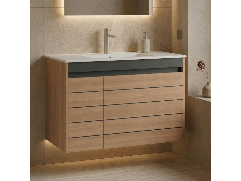 Waschtischunterschrank „Ricato 100“ – 101 x 47 x 62 cm – Walnuss