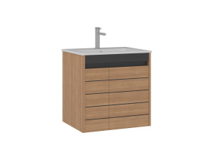 Waschtischunterschrank „Ricato 60“ – 61 x 47 x 62 cm – Walnuss