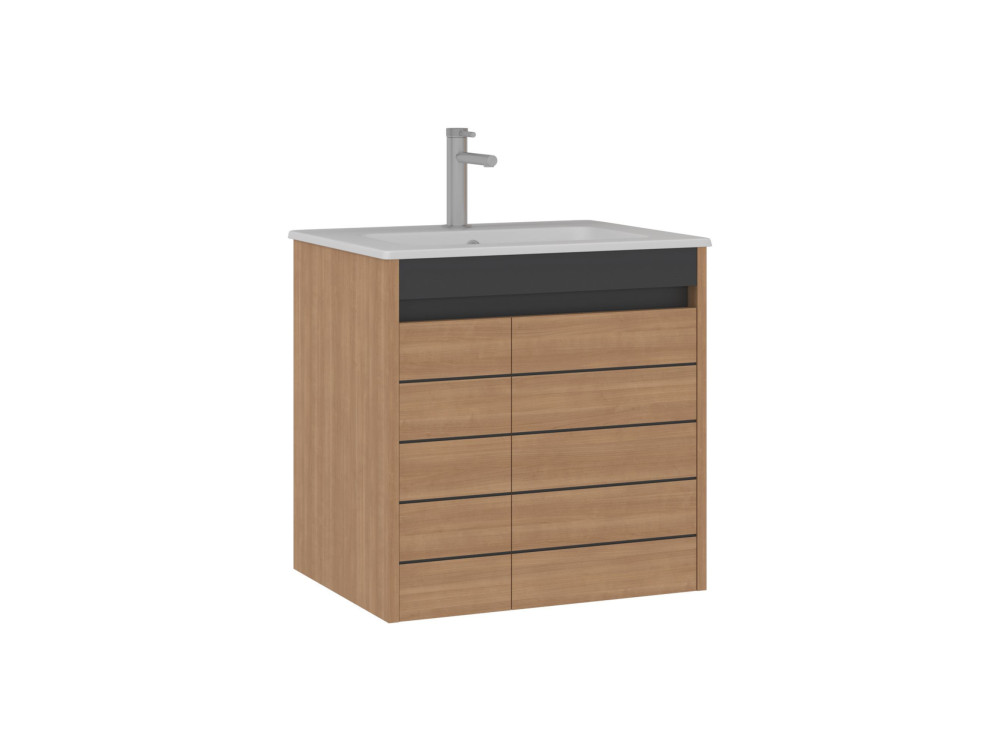 Waschtischunterschrank „Ricato 60“ – 61 x 47 x 62 cm – Walnuss