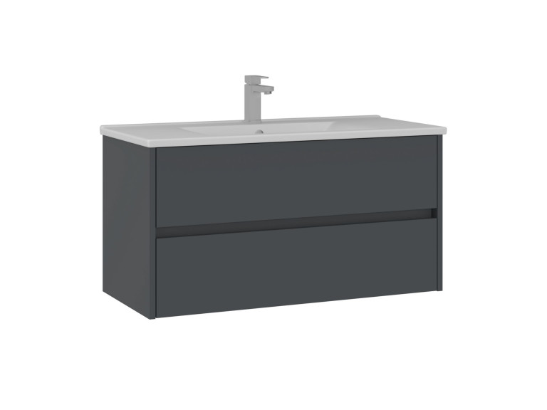 Waschtischunterschrank „Side 100 v3“ – 100 x 45 x 52 cm – Anthrazit matt