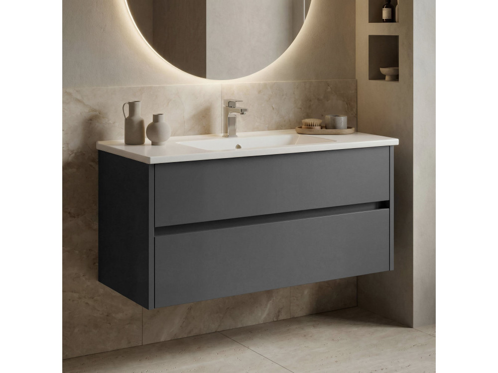 Waschtischunterschrank „Side 100 v3“ – 100 x 45 x 52 cm – Anthrazit matt