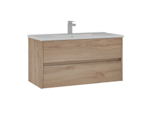 Waschtischunterschrank „Side 100 v3“ – 100 x 45 x 52 cm – Eiche