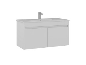 Waschtischunterschrank „Side 100 v3“ – 100 x 45 x 52 cm – Mattweiß
