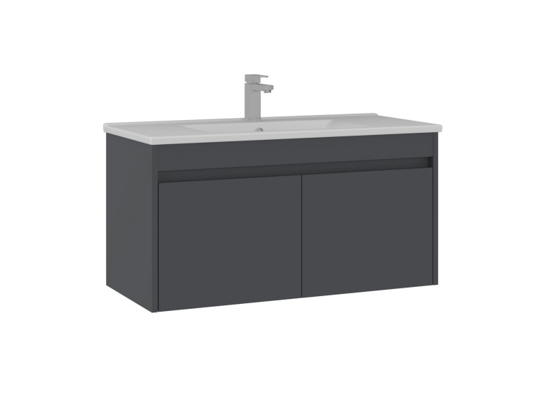 Waschtischunterschrank „Side 100 v3“ – 100 x 45 x 52 cm – Anthrazit matt