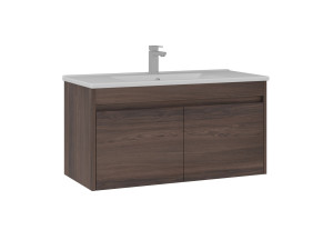Waschtischunterschrank „Side 100 v3“ – 100 x 45 x 52 cm – Dark Walnut