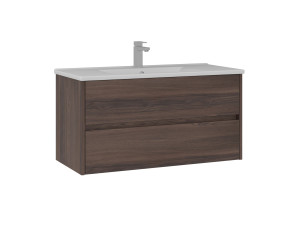 Waschtischunterschrank „Side 100 v3“ – 100 x 45 x 52 cm – Dark Walnut