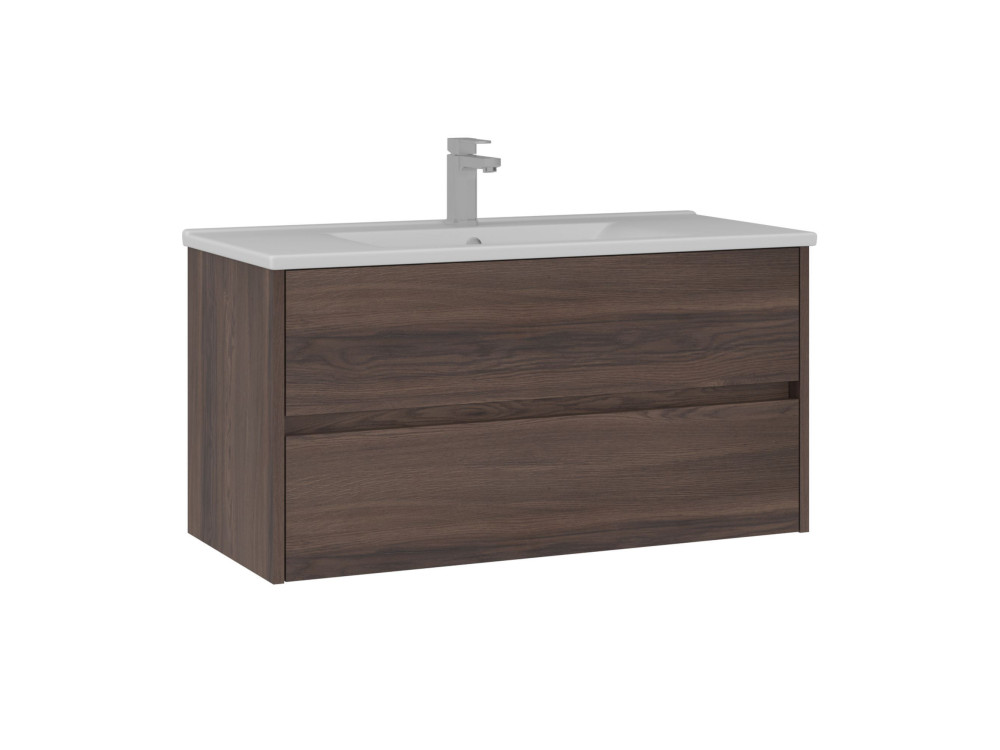 Waschtischunterschrank „Side 100 v3“ – 100 x 45 x 52 cm – Dark Walnut
