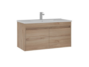 Waschtischunterschrank „Side 100 v3“ – 100 x 45 x 52 cm – Eiche