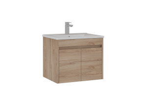 Waschtischunterschrank „Side 65 v2“ – 65 x 45 x 52 cm – Eiche