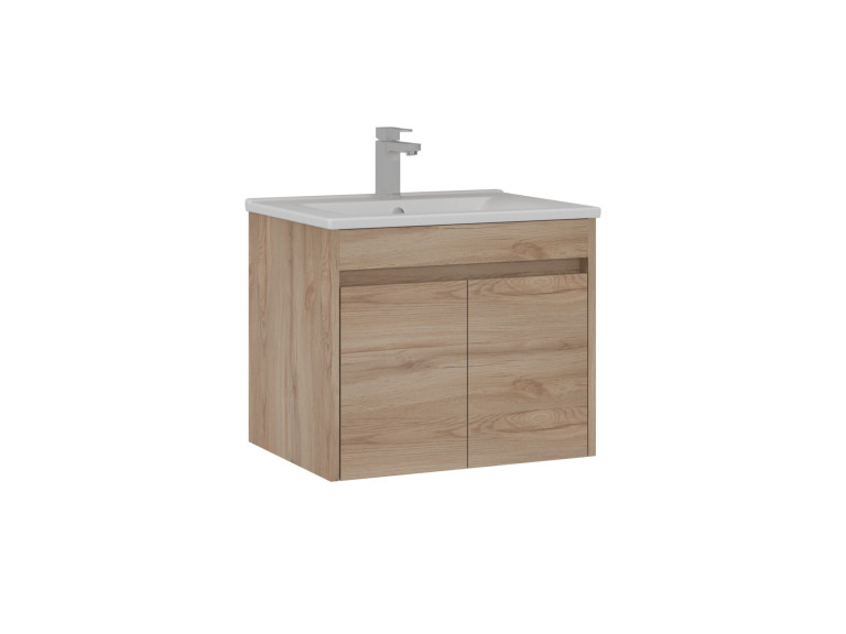 Waschtischunterschrank „Side 65 v2“ – 65 x 45 x 52 cm – Eiche
