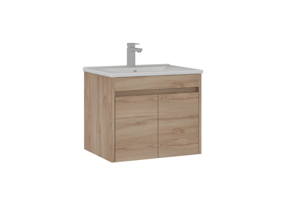 Waschtischunterschrank „Side 65 v2“ – 65 x 45 x 52 cm – Eiche