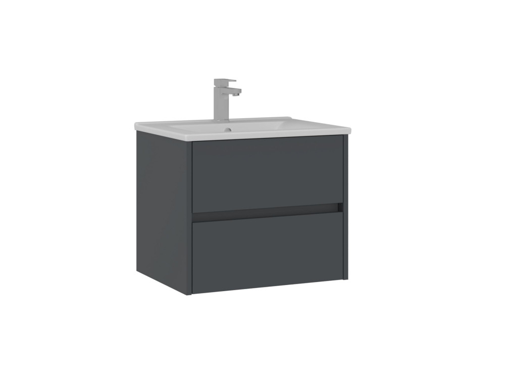 Waschtischunterschrank „Side 65 v2“ – 65 x 45 x 52 cm – Anthrazit matt