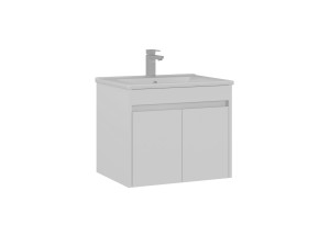 Waschtischunterschrank „Side 65 v2“ – 65 x 45 x 52 cm – Mattweiß