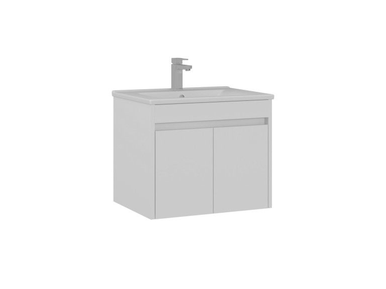 Waschtischunterschrank „Side 65 v2“ – 65 x 45 x 52 cm – Mattweiß